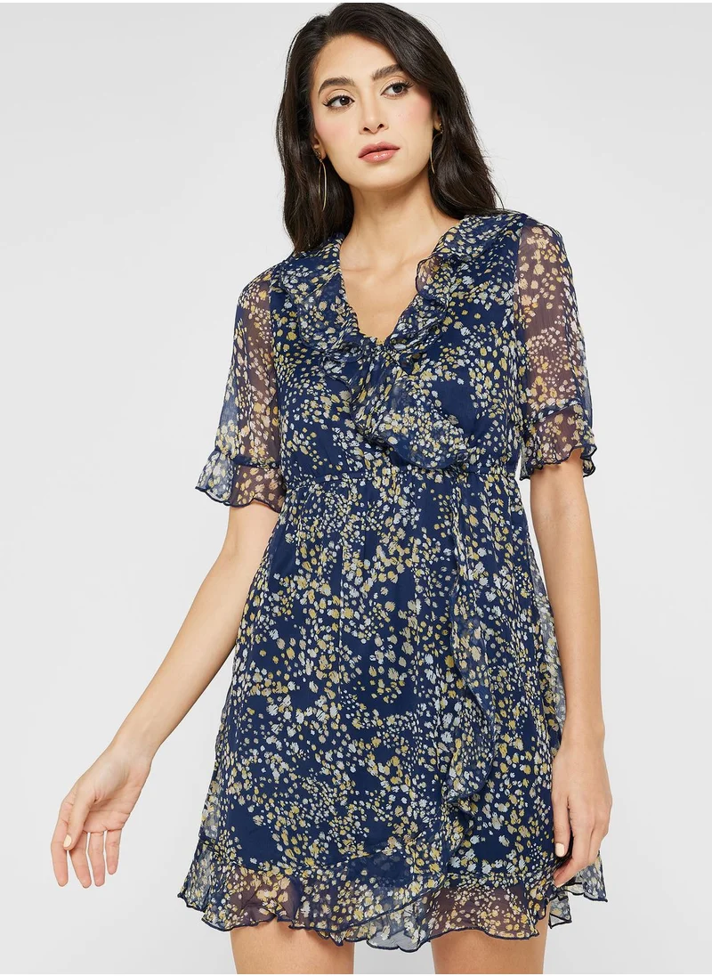 VERO MODA V-Neck Floral Print Dress