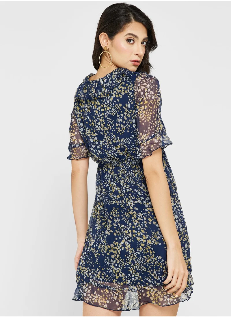 VERO MODA V-Neck Floral Print Dress