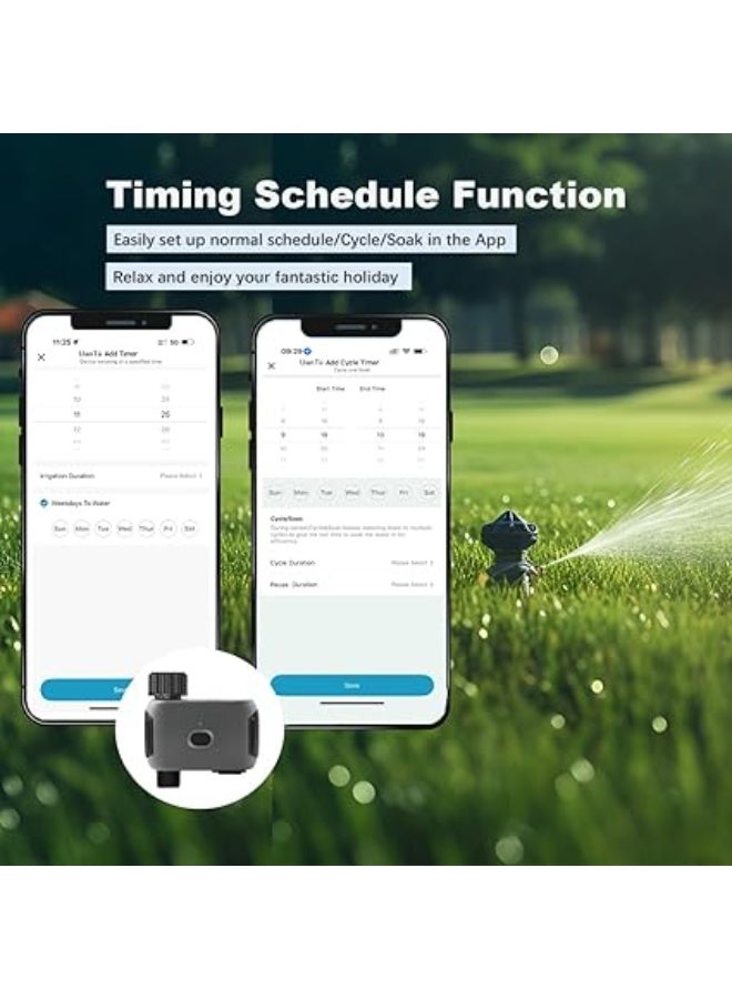 Smart Irrigation Water Timer Tuya WiFi Sprinkler Timer for Garden Hose,Smart Water Valve controller,APP Remote Control,No Hub Required,Woks with Alexa and Google Home - Image 4