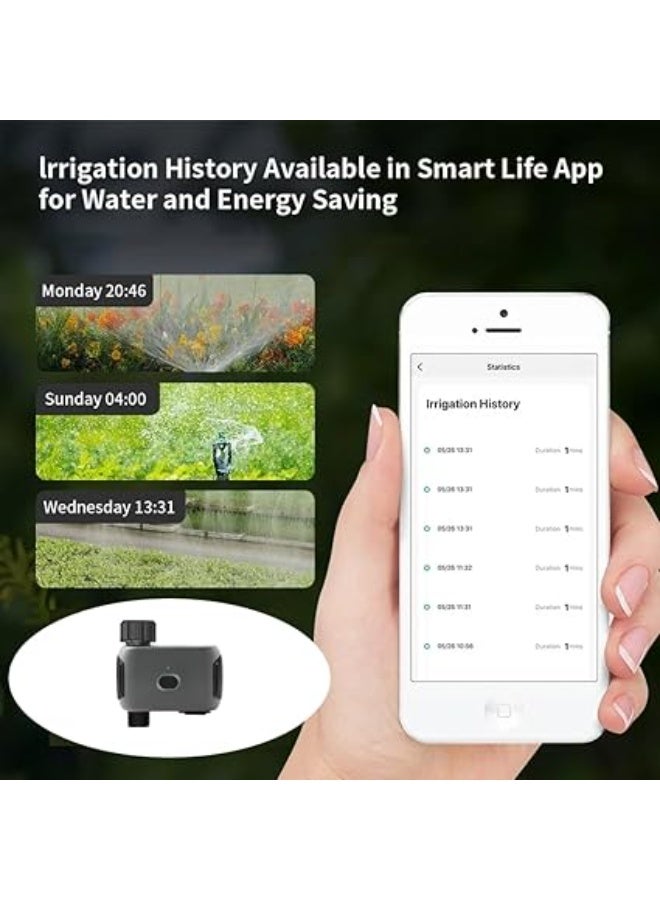 Smart Irrigation Water Timer Tuya WiFi Sprinkler Timer for Garden Hose,Smart Water Valve controller,APP Remote Control,No Hub Required,Woks with Alexa and Google Home - Image 3