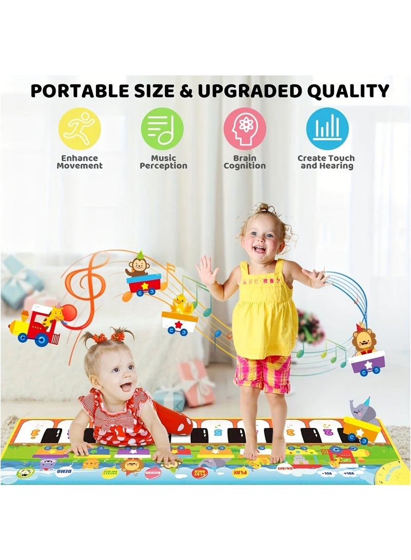 Hihonor Floor Piano Mat for Toddlers, Kids Sensory Educational Dancing Keyboard, Carpet Animal Sounds Blanket Touch Playmat Musical Mats, Birthday Toddler Toys for 1 2 3 4 5 Year Old Boy Girl Gifts  - Image 3