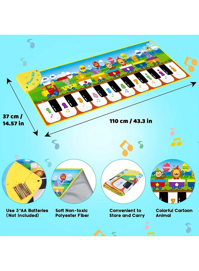 Hihonor Floor Piano Mat for Toddlers, Kids Sensory Educational Dancing Keyboard, Carpet Animal Sounds Blanket Touch Playmat Musical Mats, Birthday Toddler Toys for 1 2 3 4 5 Year Old Boy Girl Gifts  - Image 4
