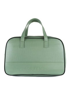 Nautica Duffle Bag for Travel | Stylish Leatherette Luggage | Compact and Comfortable for Travelling | Suitable for Men's and Women's One Size (Green, 15 cms)