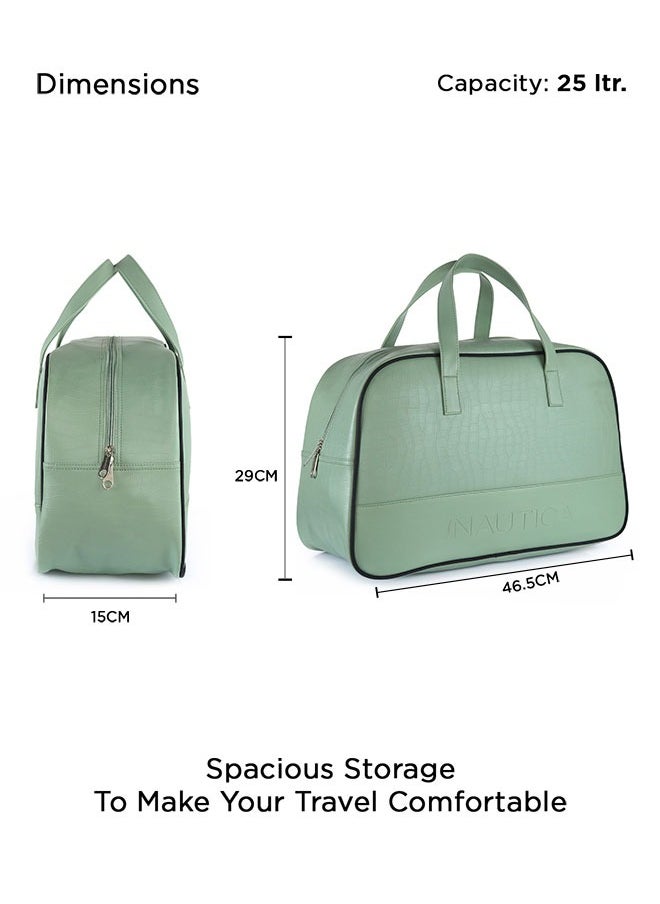 NAUTICA - Nautica Duffle Bag for Travel | Stylish Leatherette Luggage | Compact and Comfortable for Travelling | Suitable for Men's and Women's One Size (Green, 15 cms) - Image 1