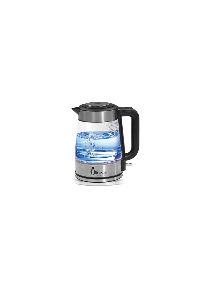 Penguin Family Glass Kettle 2L PK-1000 2200W Black - Image 1