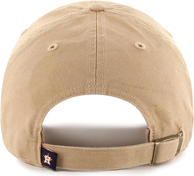 47 Brand MLB Khaki Primary Logo Clean Up Adjustable Strap Baseball Dad Hat Cap, Adult One Size Fits All - Image 2