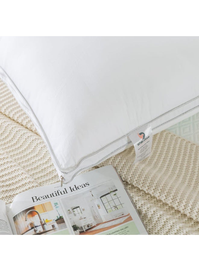 Dibaj Luxury 100% Cotton Microfiber Pillow 1300g with Double Edge Design for Restful and Cool Sleep - Image 3