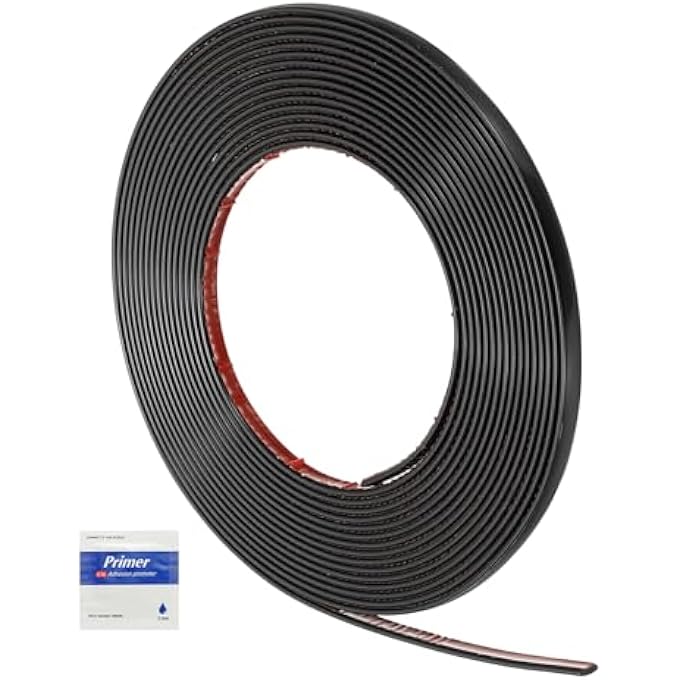 PEEL AND STICK MOLDING TRIM 30FT X 0.4" FLEXIBLE WALL TRIM SELF ADHESIVE PVC WALL CORNER GAP SEALING TRIM FOR WALL CEILING FLOOR CABINET TILE EDGE MIRROR FRAME, BLACK - Image 2