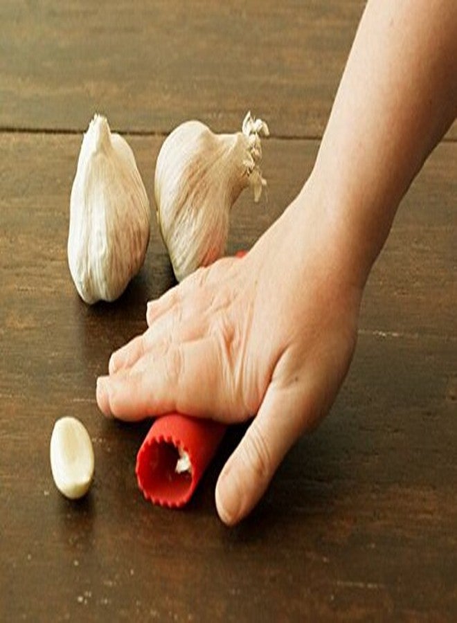 Cestari Silicone Garlic Peeler Roller Tube - Effortless Garlic Skin Remover for Home Cooks & Chefs - BPA-Free, Odor-Resistant, Dishwasher Safe Kitchen Tool - Fast, Mess-Free Prep - Red - Image 4