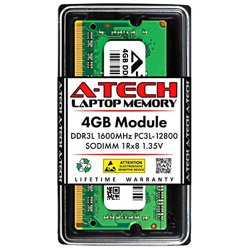 A-TECH بديل A-Tech 4GB RAM لسامسونج M471B5173QH0-YK0 | DDR3/DDR3L 1600MHz PC3L-12800 1Rx8 1.35V SODIMM 204-Pin وحدة ذاكرة - Image 1