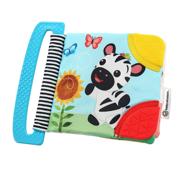 Baby Einstein Curious Explorers Teether Book Take-Along Toy, Ages Newborn +, Multicolored - Image 1