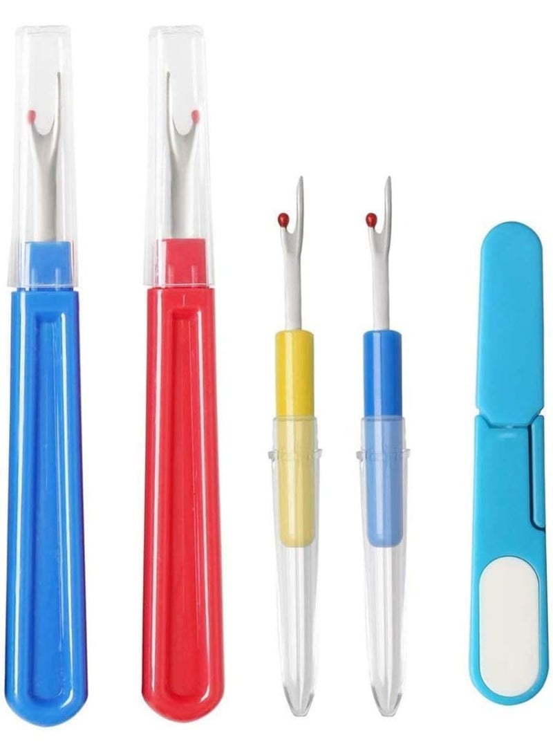 4 Pcs Thread Seam Remover, Stitch Unpicker Thread Cutter Tool with Trimming Scissor, Not Easy to Break, for Sewing Stitch Unpicker Thread Cutter Sewing - Image 1