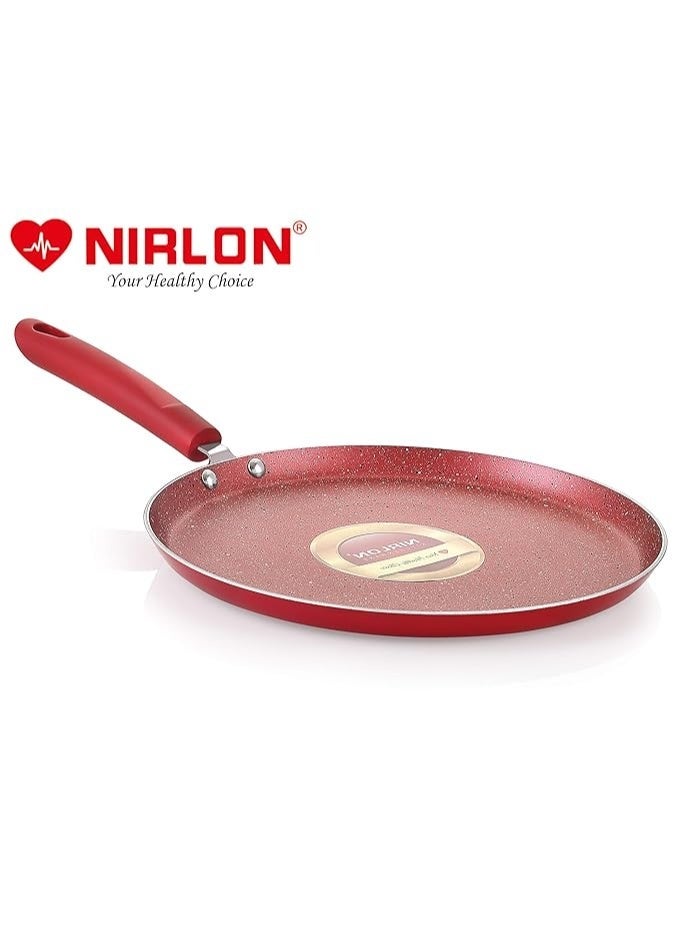 Nirlon Cookware Induction Base Aluminium Non Stick Red Dosa Flat Tawa for Induction/Gas Stove Tops [New_Red _Flat Tawa] - Image 3