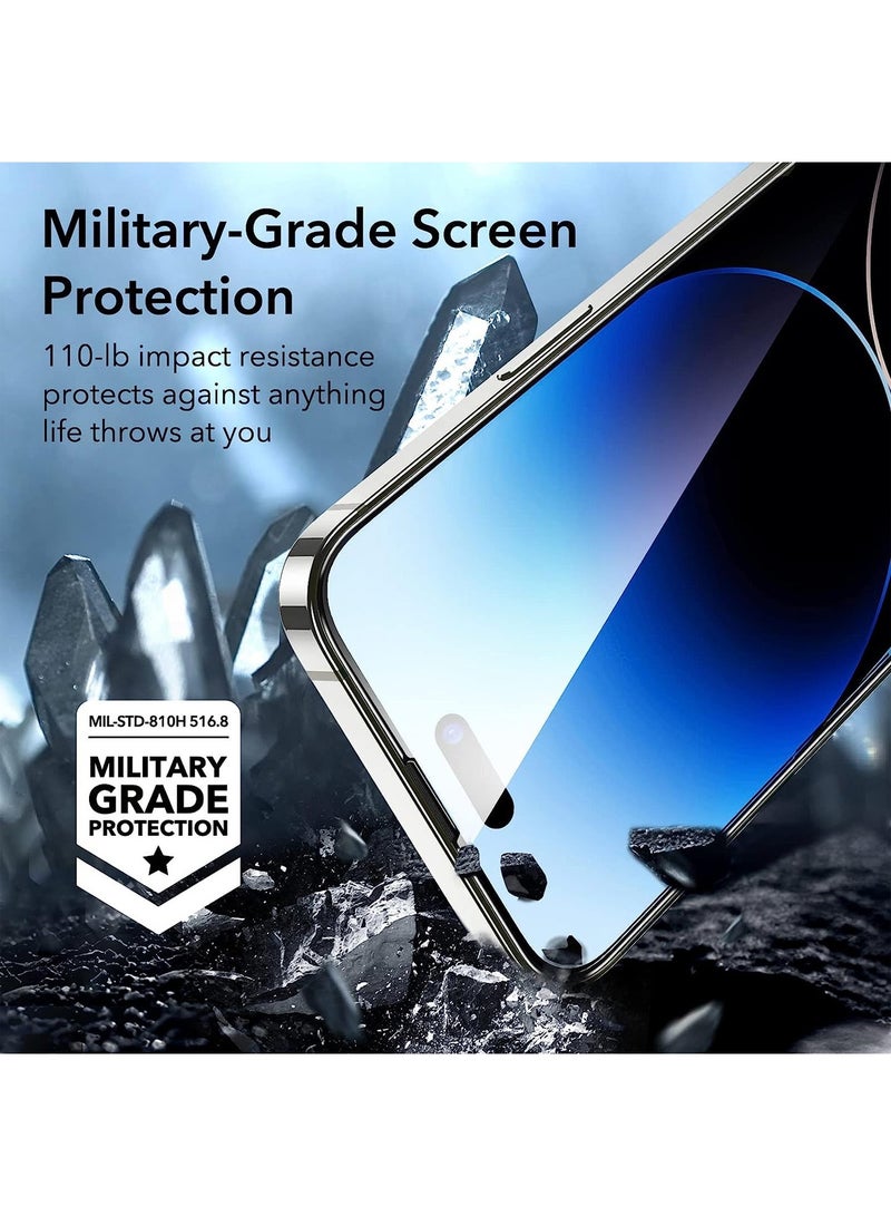 2-Pack iPhone 15 Full Coverage Cover Screen Protector 9H Tempered Glass Film Easy Install HD Clear With level Shockproof Impact Resistance Guard Dispaly Film Anti-Scratch Protection - Image 2