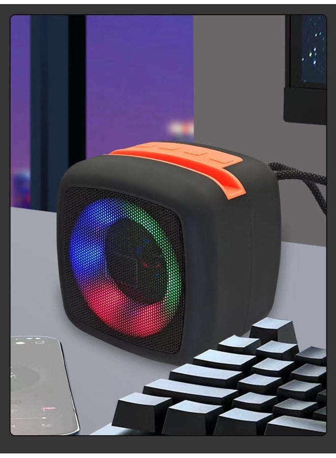 Portable Bluetooth Speaker Atmosphere Sense Outdoor High-power Car Mini Home Desktop Subwoofer Small Steel Cannon Sound - Image 2