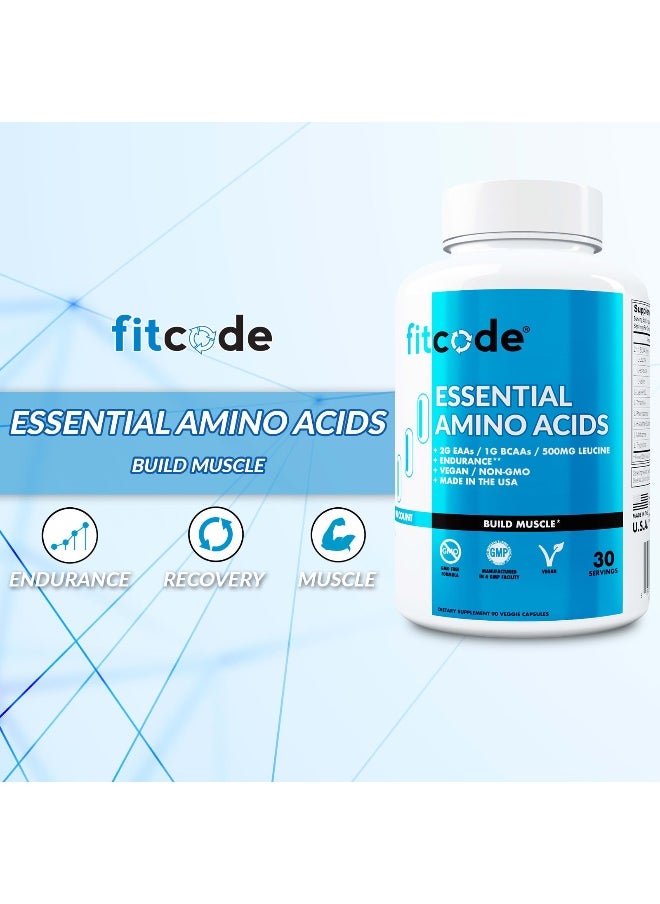 fitcode fitcode, Essential Amino Acids, 90 Veggie Capsules  - Image 3