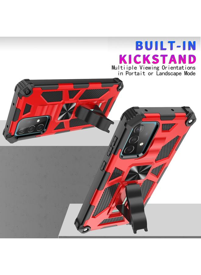 S-TOP Case For Samsung Galaxy A52 5G / 4G Shockproof TPU + PC Magnetic Protective Case with Holder - Image 4