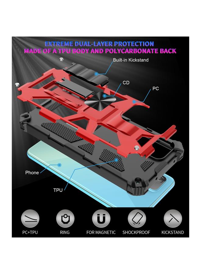 S-TOP Case For Samsung Galaxy A52 5G / 4G Shockproof TPU + PC Magnetic Protective Case with Holder - Image 5