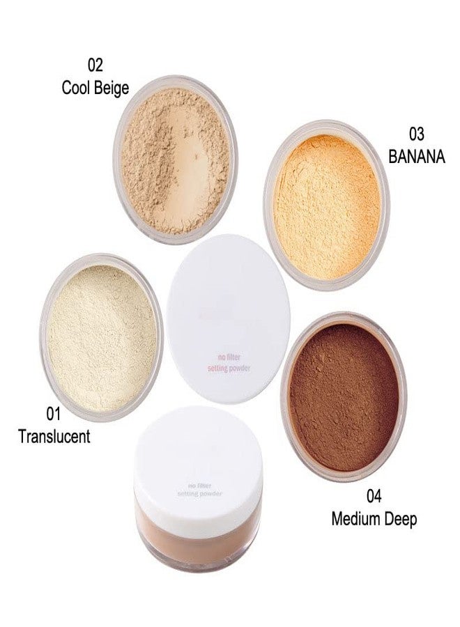 Meifen 2 Pcs PHOERA Translucent Setting Powder, Control Oil Brighten Skin Color Cover Blemish Face Setting Loose Powder。 (01 Translucent) - Image 3
