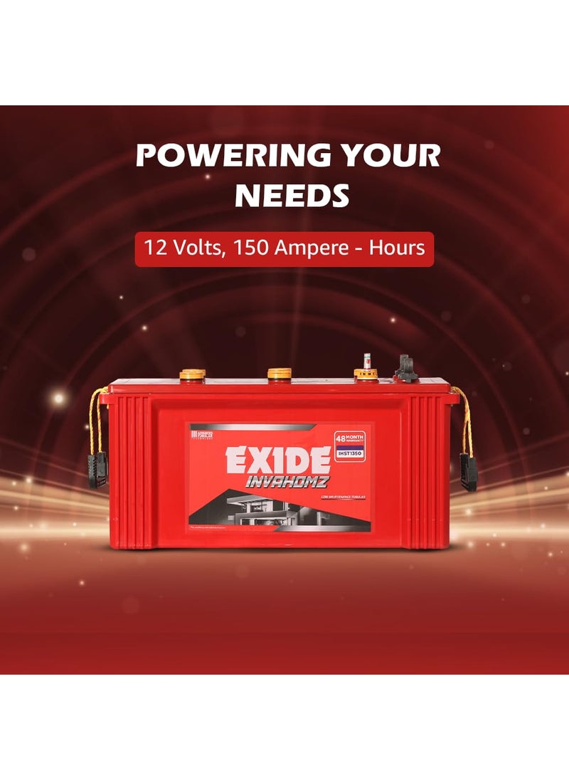 EXIDE EXIDE INVAHOMZ FEH0IHTT1650 12V 150AhTubular Inverter Battery for Home and Office Warranty 48 Months 24 FOC 24Pro Rata  - Image 3