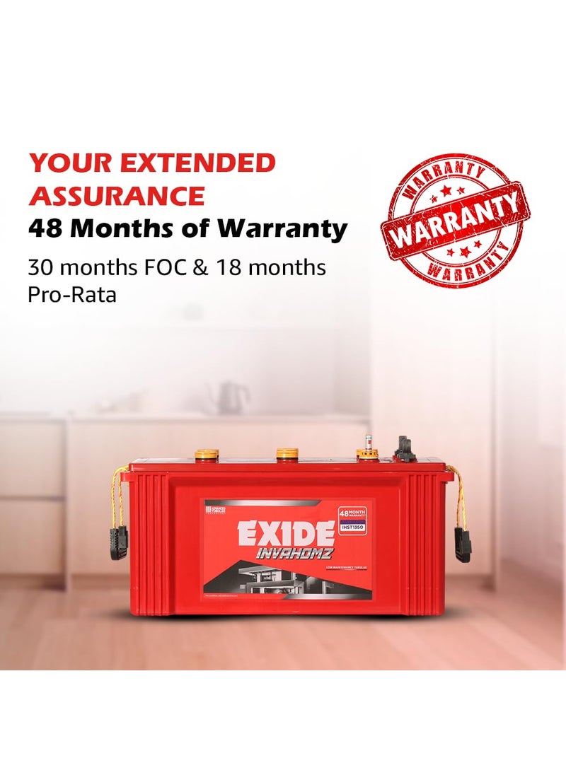 EXIDE EXIDE INVAHOMZ FEH0IHTT1650 12V 150AhTubular Inverter Battery for Home and Office Warranty 48 Months 24 FOC 24Pro Rata  - Image 5