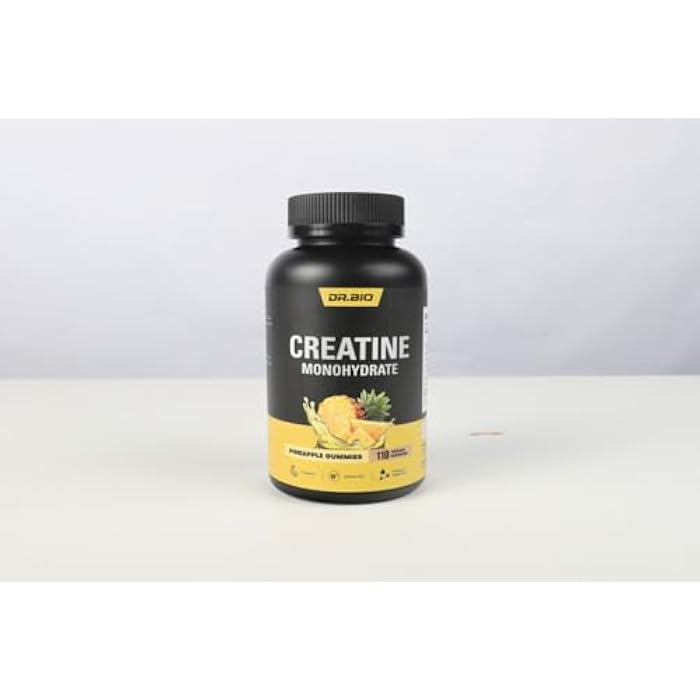 Dr.Bio Creatine Monohydrate Gummies, Pineapple, 110 Count - Image 2