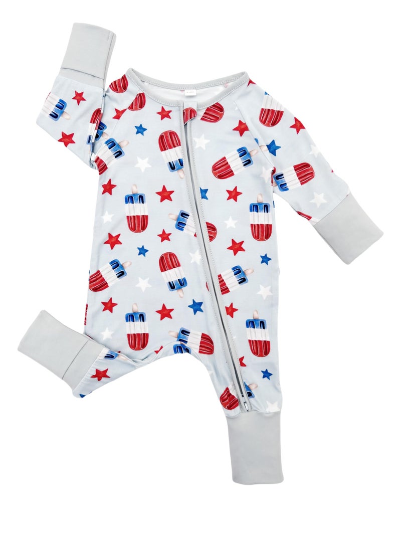 Bow Dream Infant Boys Girls Clothes Newborn Bamboo Rayon Baby girl Romper baby boy Bodysuit Jumpsuit Beige Popsicle Bull 18-24 Months - Image 2