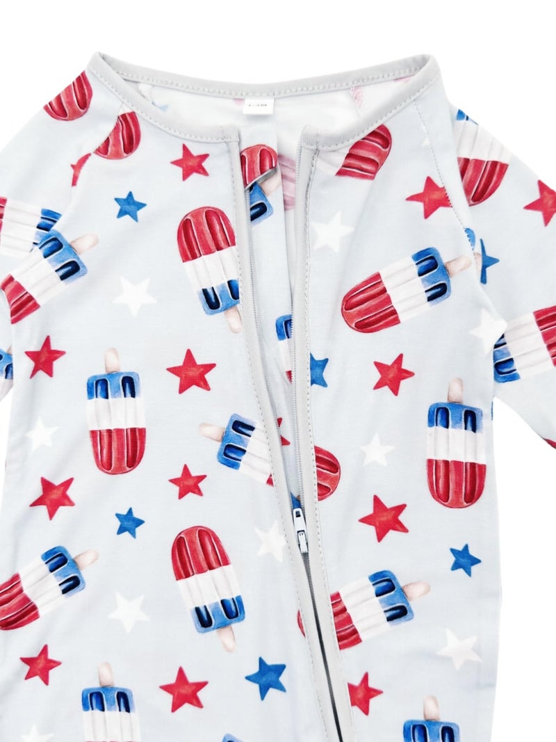Bow Dream Infant Boys Girls Clothes Newborn Bamboo Rayon Baby girl Romper baby boy Bodysuit Jumpsuit Beige Popsicle Bull 18-24 Months - Image 3