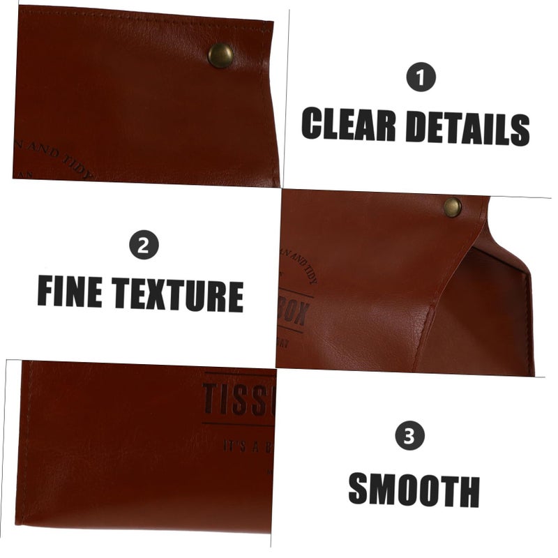 Orange Nordic Tissue Box Leather Storage Napkin Holder 19X11.5X11cm - Image 3