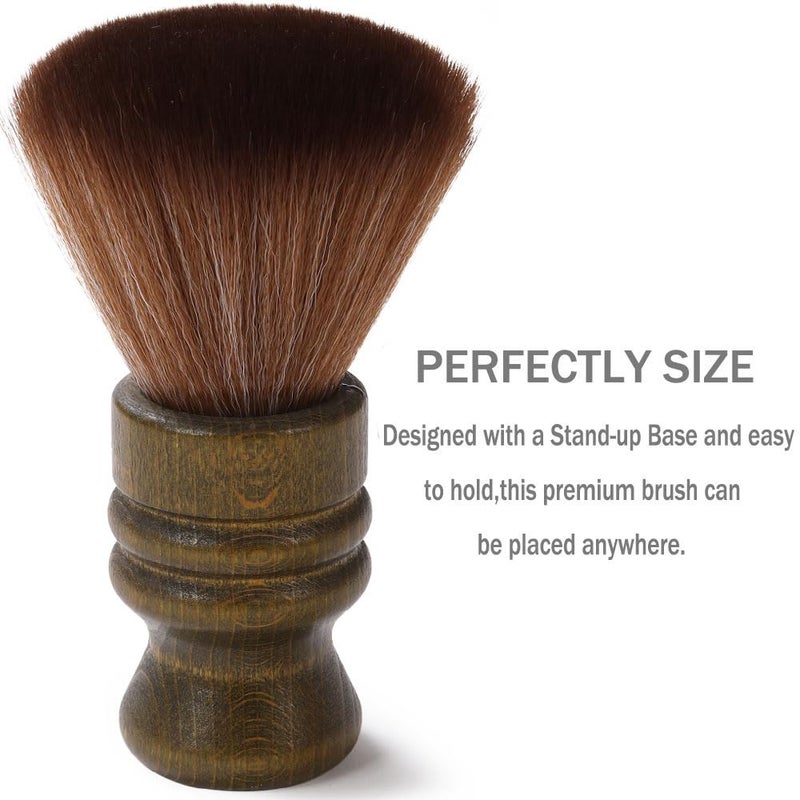 Borogo Barber Neck Duster Brush - Borogo Professional Barber Hair Cutting Cleaning Hairbrush Styling Tool (Neck brush+Black brush) - Image 3