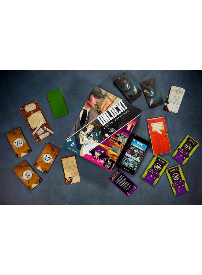 Space Cowboys UNLOCK! Heroic Adventures Card Game - Escape Room-Inspired Cooperative Adventure, Fun Family Game for Kids and Adults, Ages 10+, 1-6 Players, 1 Hour Playtime, Made by Space Cowboys - Image 2