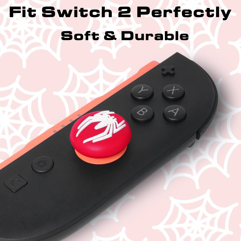 TIKOdirect Cute Thumb Grip Caps Compatible with Switch 2/ Switch Pro Controller, 4PCS Soft Silicone Protective Button Cover, Black - Image 3