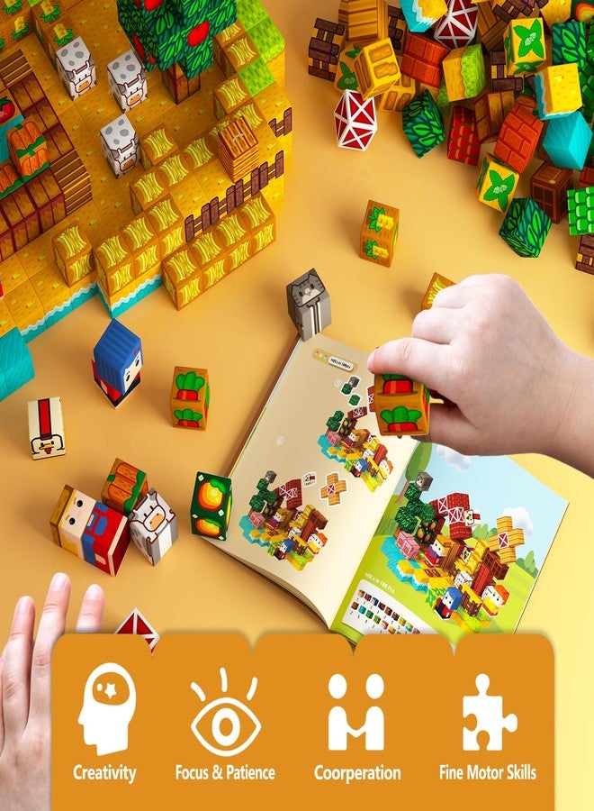 idoot 100PCS Magnetic Blocks Farm Animal Toys, STEM Sensory Building Gifts for Boys and Girls - Image 5