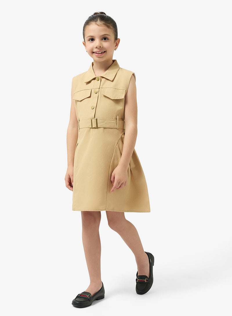 Pinata Belted Button Through Playsuit - Image 1