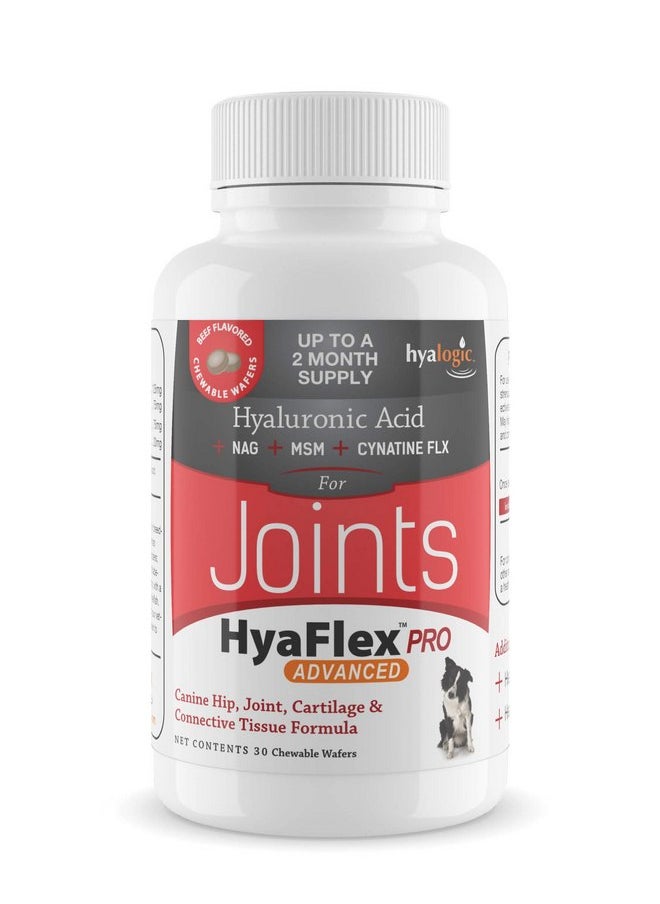 Hyalogic Hyalogic Pro Advanced HyaFlex for Dogs - Amazing Joint Support Supplement for Your Buddy - 30 Beef Flavored Wafers - Dog Joint Supplement w/Hyaluronic Acid, Glucosamine, MSM & Cynatine (30 Tablets)  - Image 1