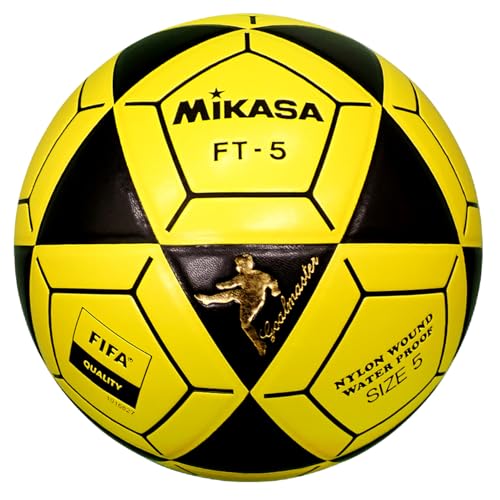 Mikasa FT5ABKYBK Goal Master Soccer Ball BlackYellow Size 5FIFA QualityFoot Volleyball - Image 1