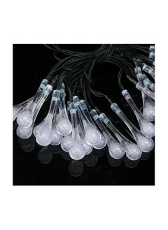 Generic 16 pcs crystal rope, white teardrop for decoration, plastic LED lighting for parties for the home, contains colored lighting with a rope design, amazing small crystal lamps, adds more happiness, and a plug for the decor - white, one piece  - Image 2