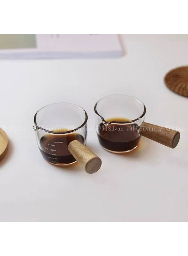 كنكة القهوة و الاسبرسوا بايركس حراري بيد خشب  وكمان لبانة  عبوة 75مل - Image 1