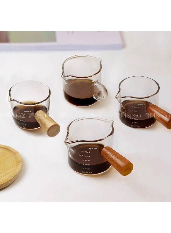 كنكة القهوة و الاسبرسوا بايركس حراري بيد خشب  وكمان لبانة  عبوة 75مل - Image 3