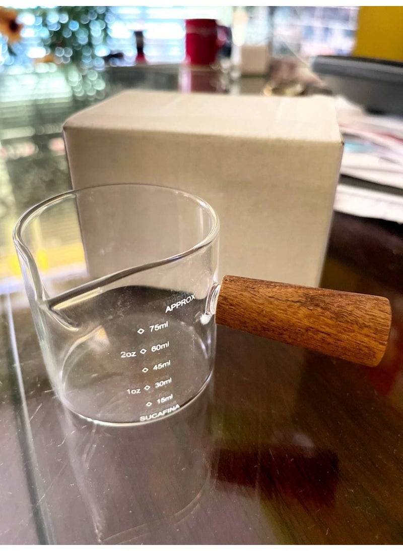 كنكة القهوة و الاسبرسوا بايركس حراري بيد خشب  وكمان لبانة  عبوة 75مل - Image 4