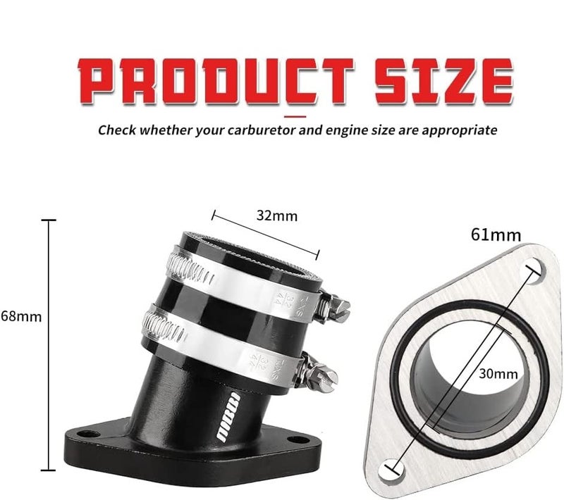NIBBI Motorcycle Intake Manifold Carburetor Boot Joints,Intake Manifold Air Joint Boot Connector For Motorcross Dirt Bike - Image 2