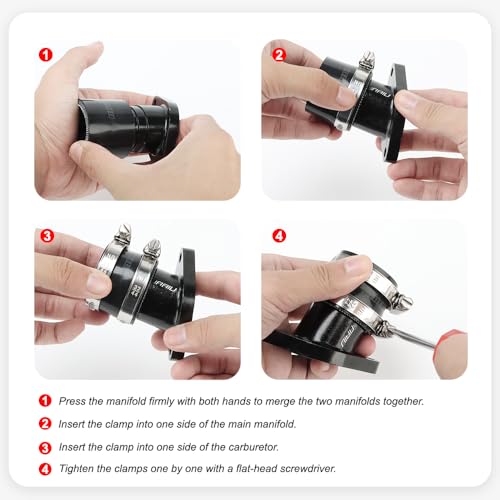 NIBBI Motorcycle Intake Manifold Carburetor Boot Joints,Intake Manifold Air Joint Boot Connector For Motorcross Dirt Bike - Image 5