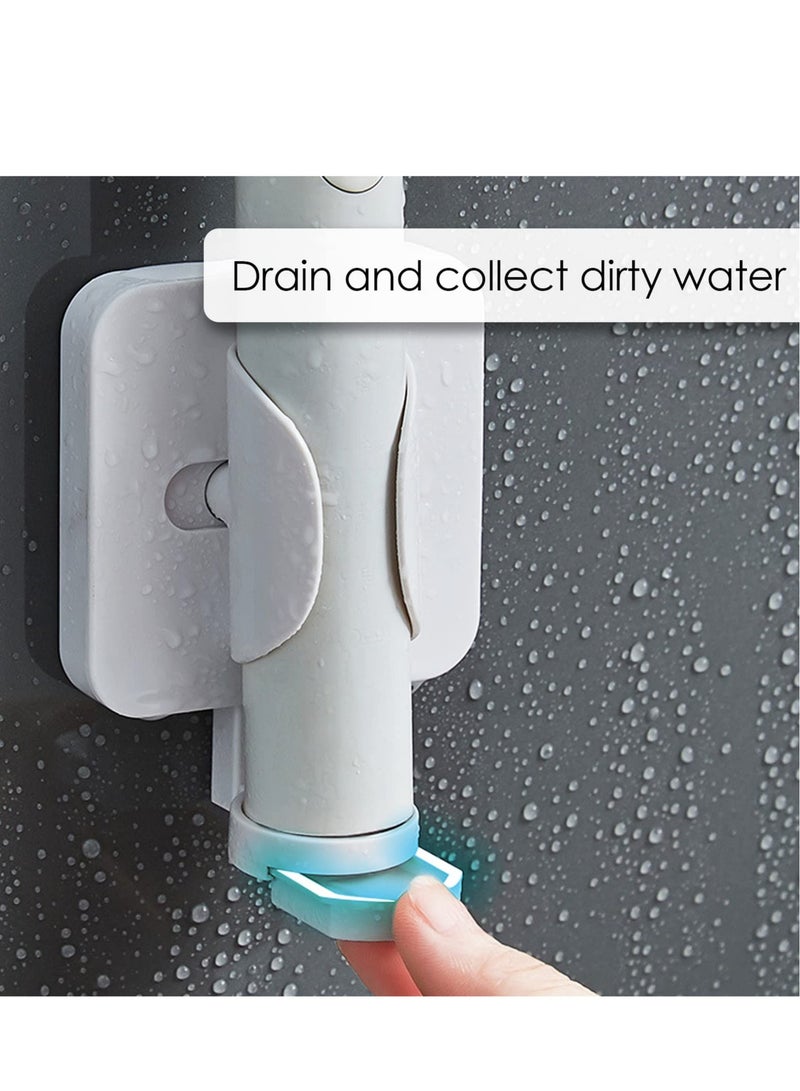 SOLARAE 2 Pack Electric Toothbrush Holder, Gravity Wall Mounted Toothbrush Stand Hanger with Drain, Self Adhesive Toothbrush, Suitable for Shower, Bathroom, Dorm (White) - Image 4