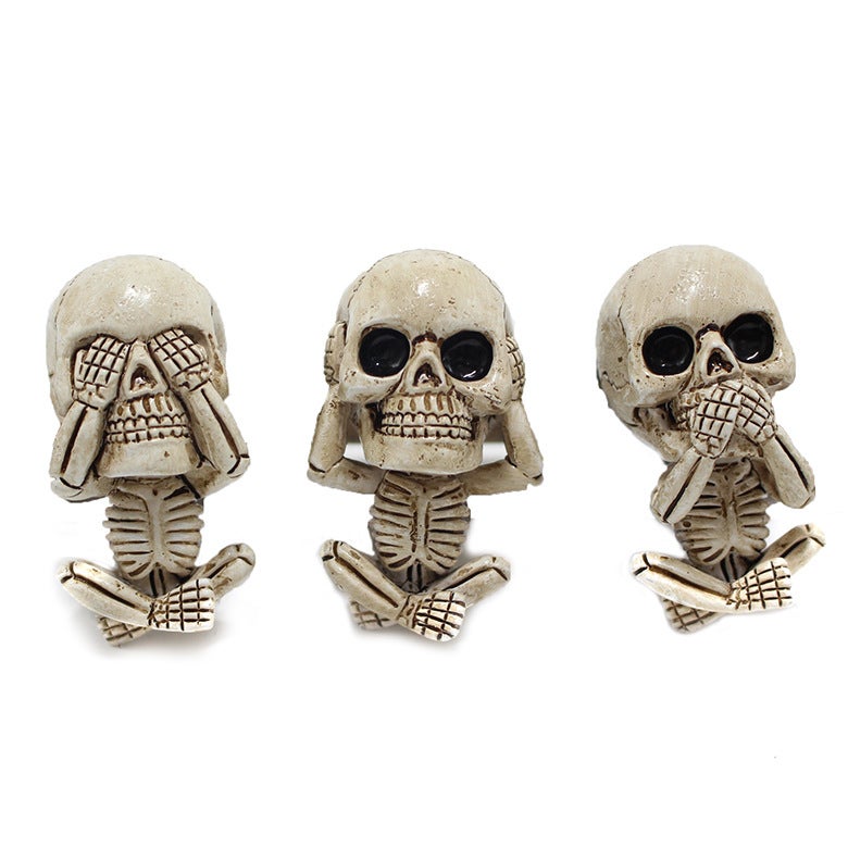 HG Cross-Border Antique Skull Car Air Freshener Clip Set - Creative Resin Car Vent Aromatherapy Pendant - Image 4