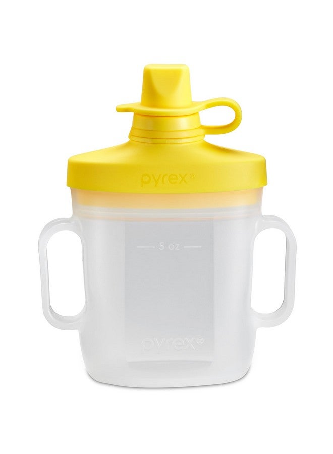Pyrex Littles Sippy Cup 5 OZ Pouch, Silicone Baby Toddler Feeding Set, Airtight Leak-Proof BPA Free Non-Breakable Dishwasher Safe, Ages 6 Months + - Image 1