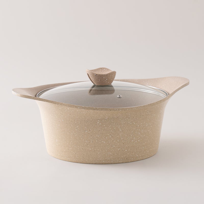 ألبرتو طقم قدور ألومنيوم 8 قطع، كريمي - Image 2