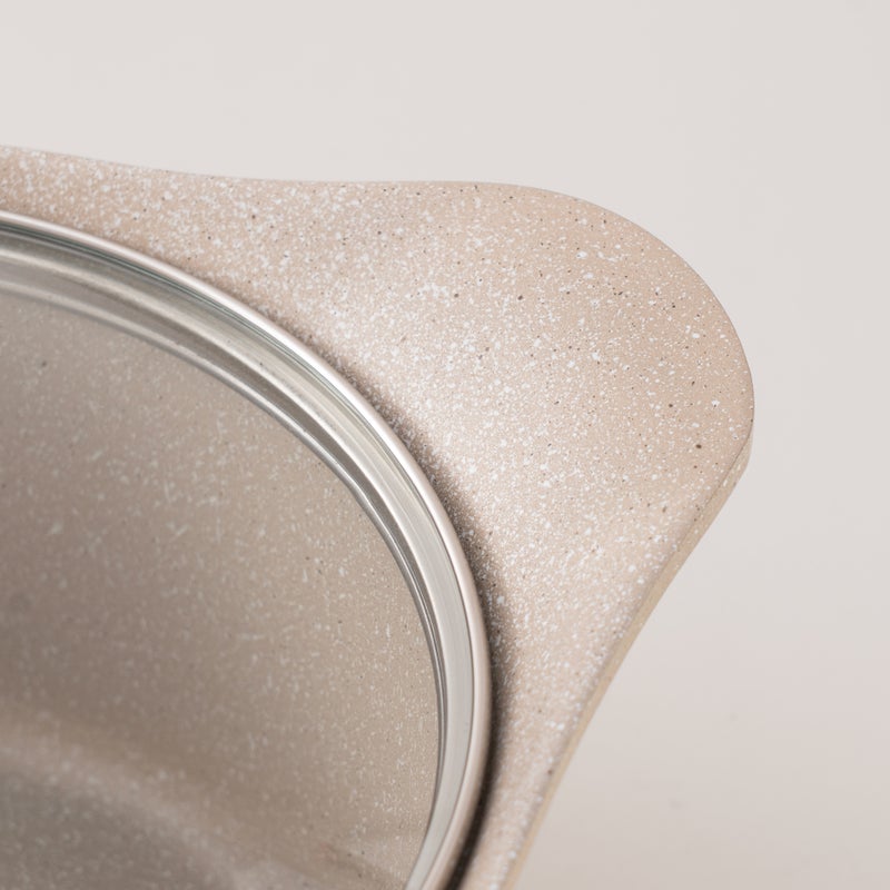 ألبرتو طقم قدور ألومنيوم 8 قطع، كريمي - Image 5