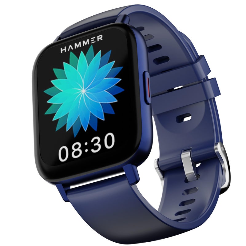 HAMMER Pulse 3.0 1.69" Calling Smart Watch with SpO2, Blood Oxygen Monitoring, Continuous Heart Rate, Full Touch & Multiple Watch Faces (Blue) - Image 5