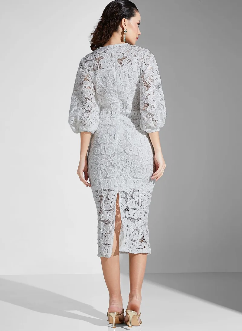 Ella Limited Edition Puff Sleeve Lace Dress