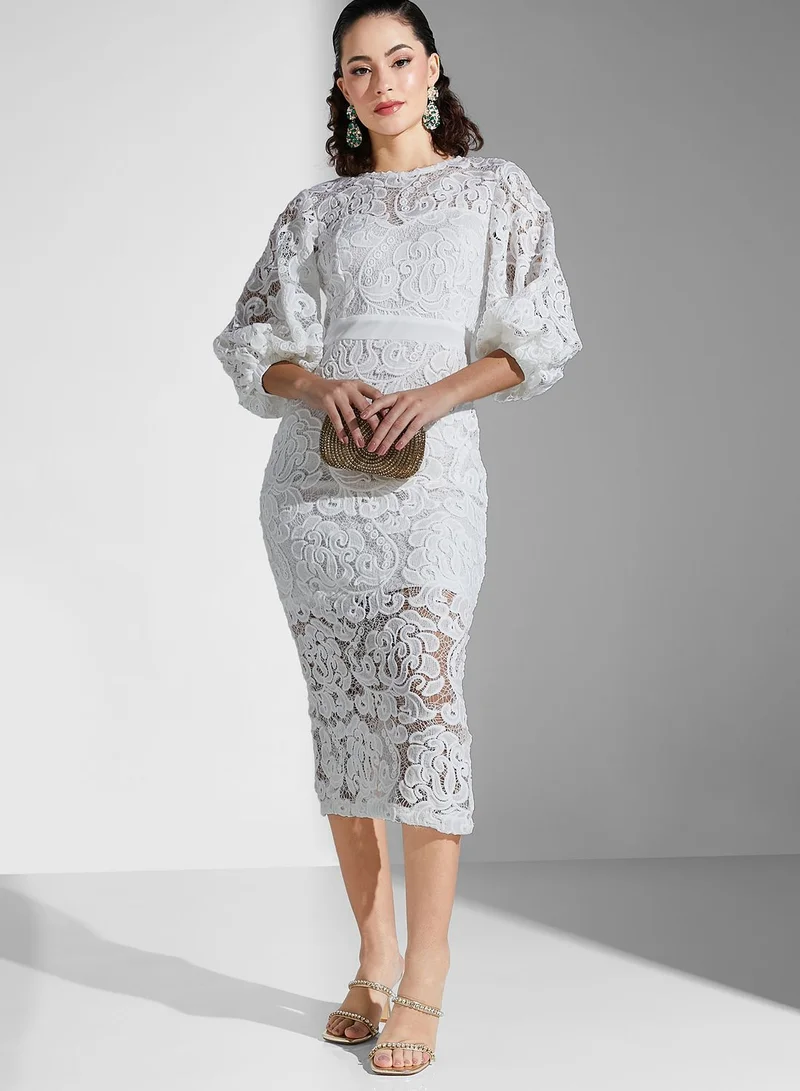 Ella Limited Edition Puff Sleeve Lace Dress